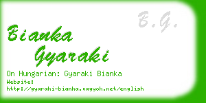 bianka gyaraki business card